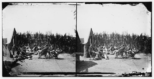 Fort Darling, James River, Virginia. Officers of 1st Connecticut Heavy Artillery.