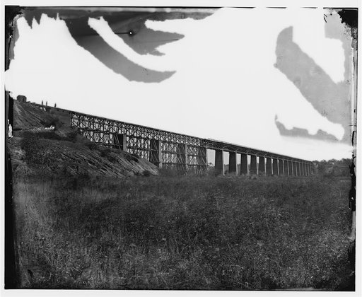 Farmville, Virginia (vicinity). High Bridge over the Appomattox River North west view