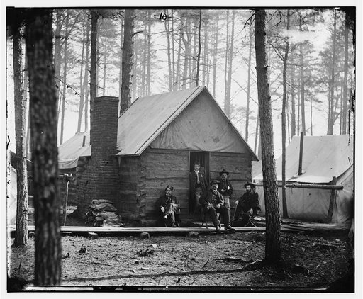 Brandy Station, Virginia. Officer's winter quarters headquarters Army of the Potomac