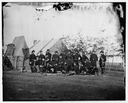 Falmouth, Virginia. Officers of 61st New York Infantry