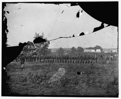 Fairfax Courthouse, Virginia. 8th U.S. Infantry Provost Guard at headquarters, Army of the Potomac