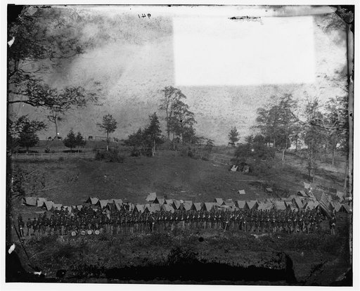 Antietam, Maryland. 93rd New York Infantry, headquarters Army of the Potomac