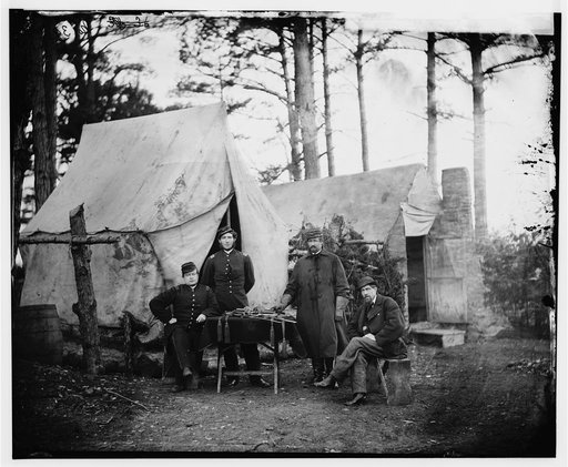 Brandy Station, Virginia. Group of officers, headquarters, Army of the Potomac