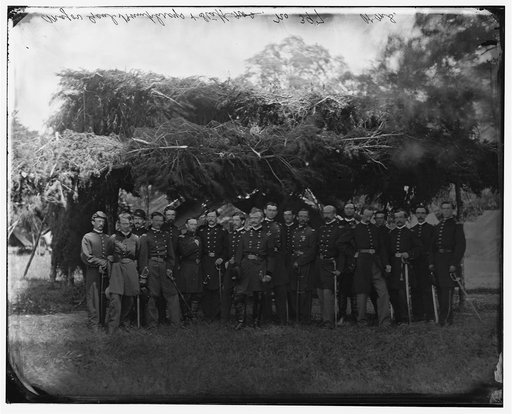 Washington, District of Columbia (vicinity). Gen. Andrew A. Humphreys and staff