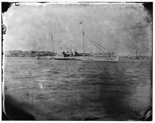 Fort Monroe, Virginia. Blockade runner TEASER off Fort Monroe