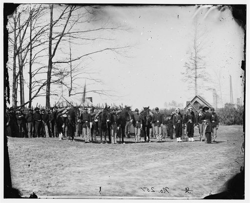 Petersburg, Virginia. Group of Provost Guard, headquarters, Army of the Potomac