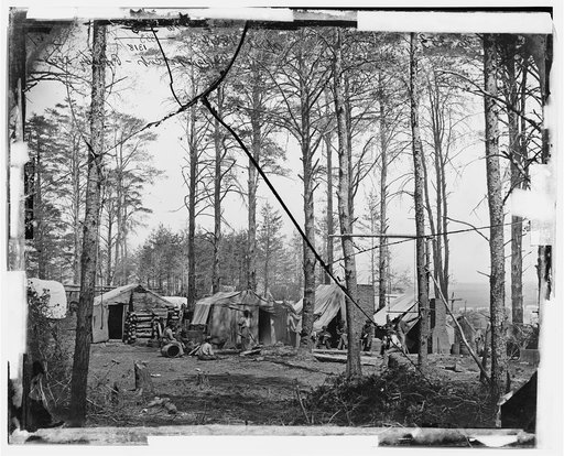 Brandy Station, Virginia. Telegraph Corps camp
