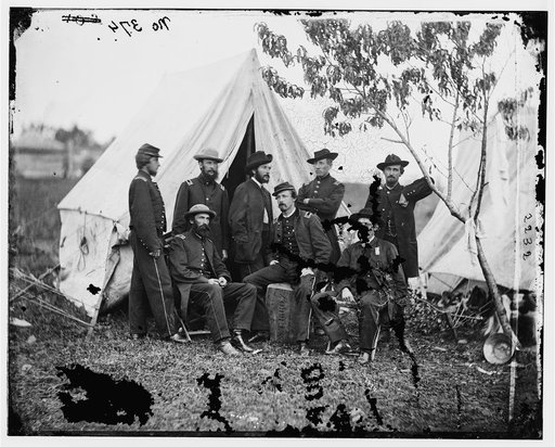 Bealeton, Virginia. Officers of Signal Corps. Headquarters, Army of the Potomac