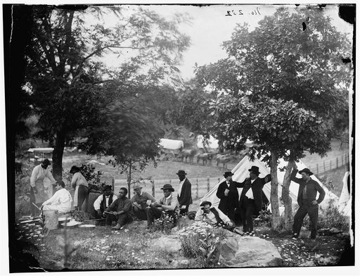 Gettysburg, Pennsylvania. Camp of Captain [John J.] Hoff. (Rear view)