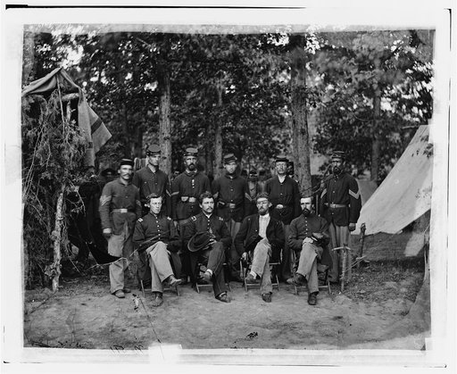 Bealeton, Virginia. Company I, 93d New York Infantry Officers and non-commissioned officers