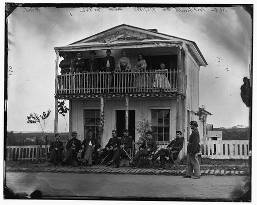 Arlington, Virginia. Officers of Companies K & L, 2d New York Heavy Artillery at Fort C.F. Smith