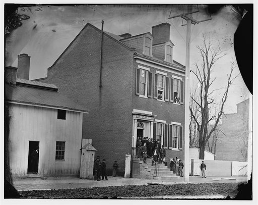Washington, District of Columbia. Captain Chas. H. Tompkin's (A.Q.M.) office. Group in doorway