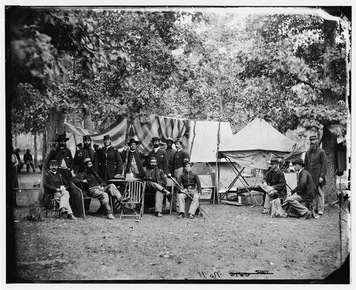 Bealeton, Virginia. Regimental staff 93d New York Infantry. (Morgan Rifles)