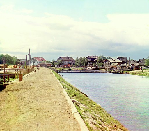 Onezhskīĭ kanal u Voznesenʹi︠a︡. [Rossiĭskai︠a︡ imperii︠a︡
