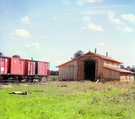 Railroad depot of Murmansk Railway near Kondopoga village
