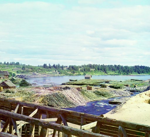 View from the timber mill in the village of Lizhma