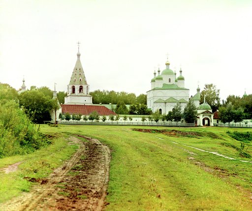 Obshchīĭ vid Ferapontovskago monastyri︠a︡ bliz Mozhaĭska. [Borodino