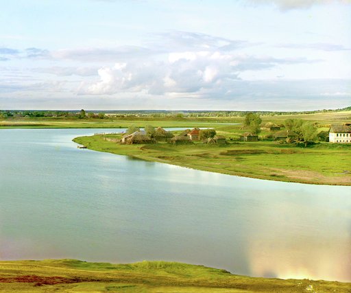 Ri︠e︡ka Moskva ot Ferapontovskago monastyri︠a︡. U Mozhaĭska. Borodino