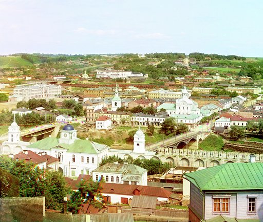 Obshchīĭ vid si︠e︡vernoĭ chasti s kolokolʹni Uspenskago sobora. g. Smolensk