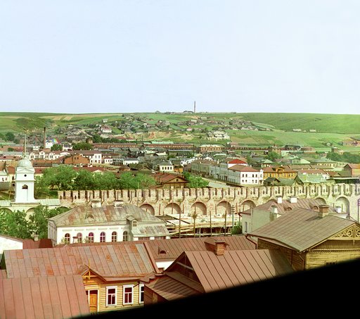 Si︠e︡v.-Vost. chastʹ g. Smolenska s kri︠e︡postnoĭ sti︠e︡noĭ