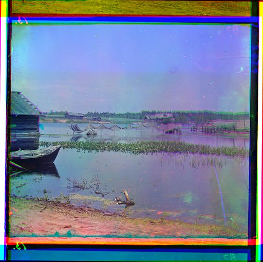 Volga flowing out of Lake Peno at the village of Izvedovo
