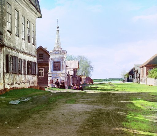 Old chapel on the waterfront in the town of Ostashkov