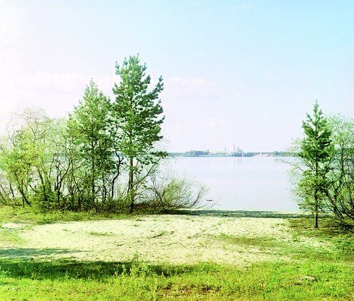 Vid s ostrova Gorodovni︠a︡ na Monastyrʹ Pr. Nila Stolbenskago. [ozero Seliger