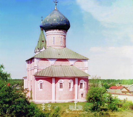 Khram v Orshskom monastyri︠e︡. Orshskīĭ Voznesenskīĭ monastyrʹ v 22 verstakh ot Tveri