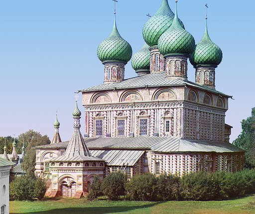 T︠S︡erkovʹ Voskresenīi︠a︡ na debri︠a︡kh (s drugoĭ storony). [Kostroma