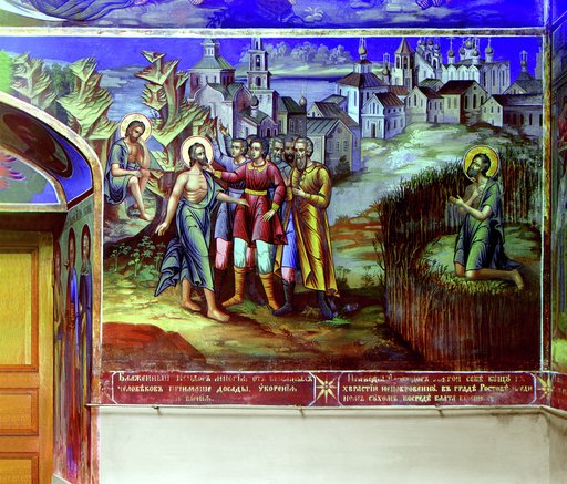 Alʹfreska v t︠s︡erkvi Isidora Blazhennago. Rostov Velikīĭ