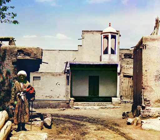 Man in courtyard