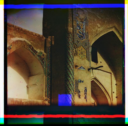 Typical pylon of madrasah of the town of Bukhara, (Madrasah Nadir-Dewan-Beggi)