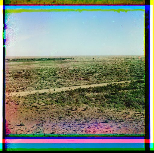 Railroad tracks through desert plains