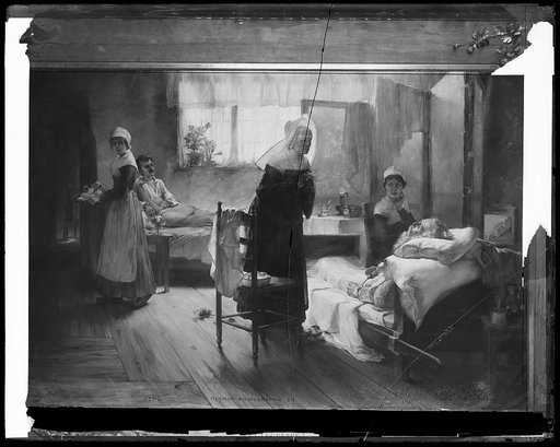 Evangeline discovering her affianced in a hospital
