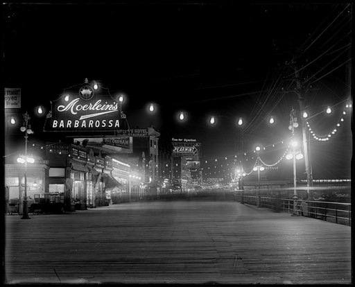 Boardwalk at night, Atlantic City, N.J.