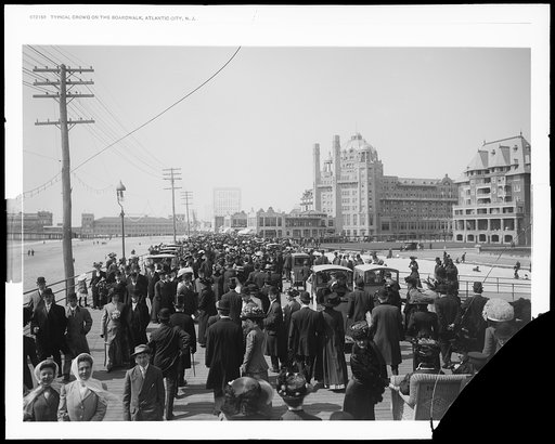 Typical crowd on the boardwalk, Atlantic City, N.J