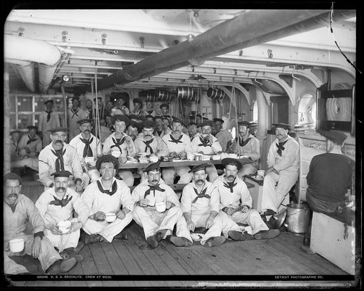 U.S.S. Brooklyn, crew at mess