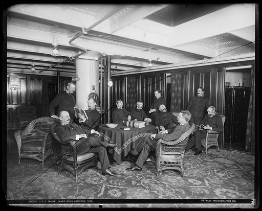 U.S.S. Maine, boardroom officers, 1896