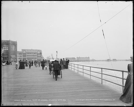 Board walk, front of casino, Atlantic City, N.J.