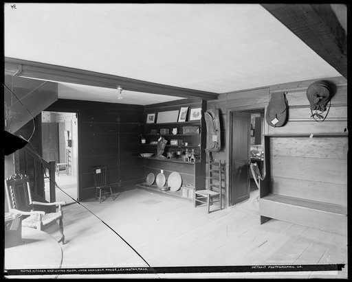 Kitchen and living room, John Hancock House, Lexington, Mass.
