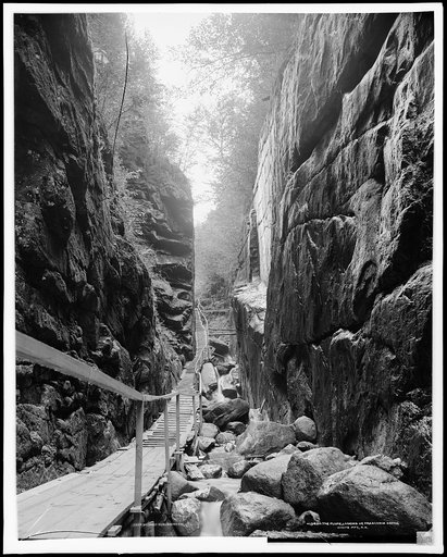 The Flume, looking up, Franconia Notch, White Mountains