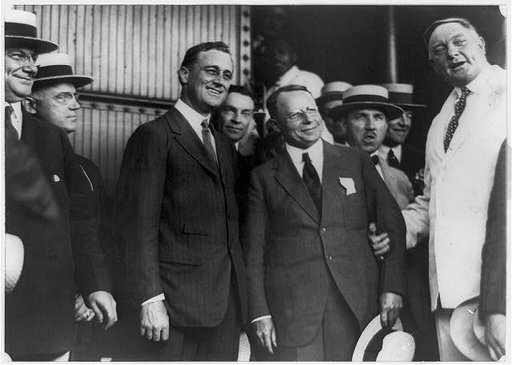 Franklin D. Roosevelt and Governor Cox photographed on the latter's arrival in Washington today