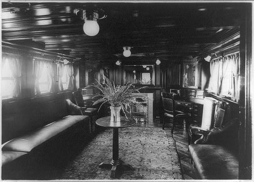 Smoking room on the presidential yacht Mayflower