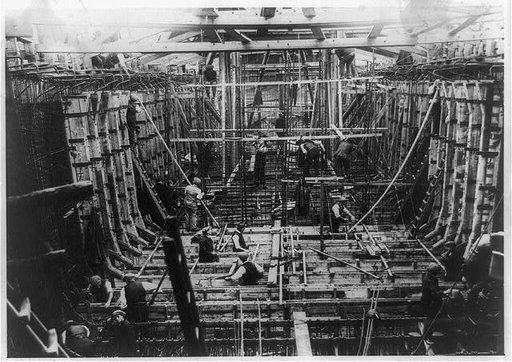 Construction inside ship