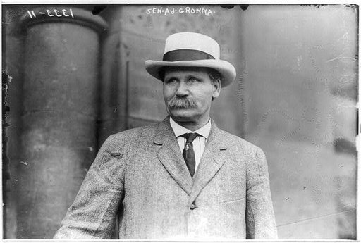 Sen. A.J. Gronna, Minister to Denmark, half-length portrait, facing left
