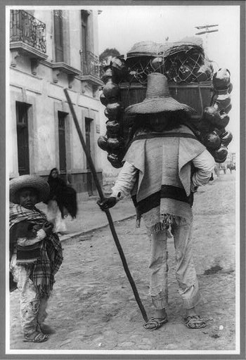 Seller of water bottles, Mexico City, Mexico