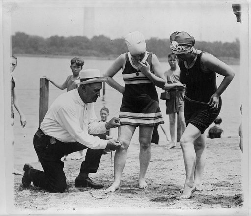 Col. Sherrell, Supt. of Public Buildings and Grounds, has issued an order that bathing suits at the Wash[ington] bathing beach must not be over six inches above the knee ...