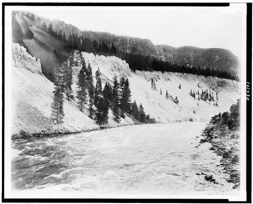 Yellowstone River at the Fishing Pool, Yellowstone National Park, reached by the Northern Pacific Railway via Gardiner Gateway