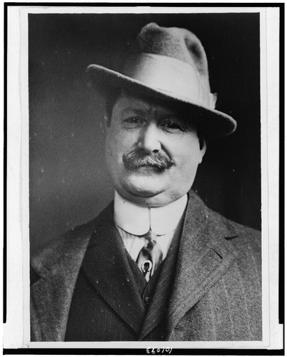 William John Burns, detective, witness in Sinclair jury scandal, head-and-shoulders portrait, facing front
