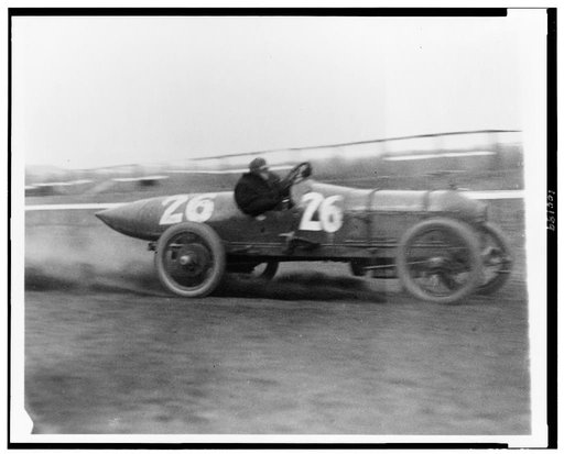 Stutz Weightman Special no. 26 in race(?) on Benning race track, Washington, D.C., area